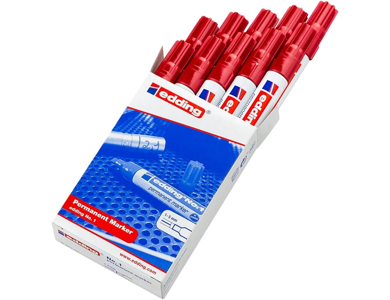 Rotulador edding marcador permanente 1 punta biselada 5 mm recargable
