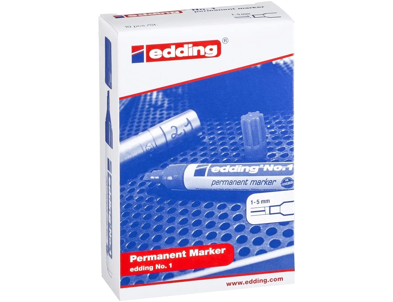 Rotulador edding marcador permanente 1 punta biselada 5 mm recargable