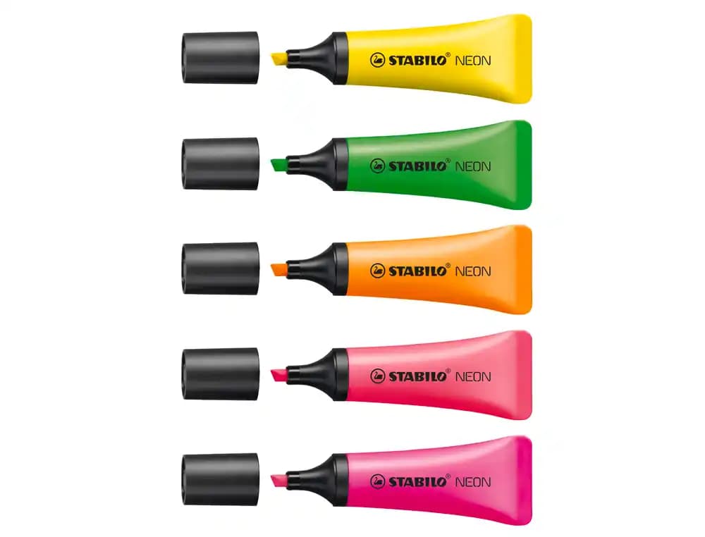 Rotulador stabilo fluorescente 72 neon