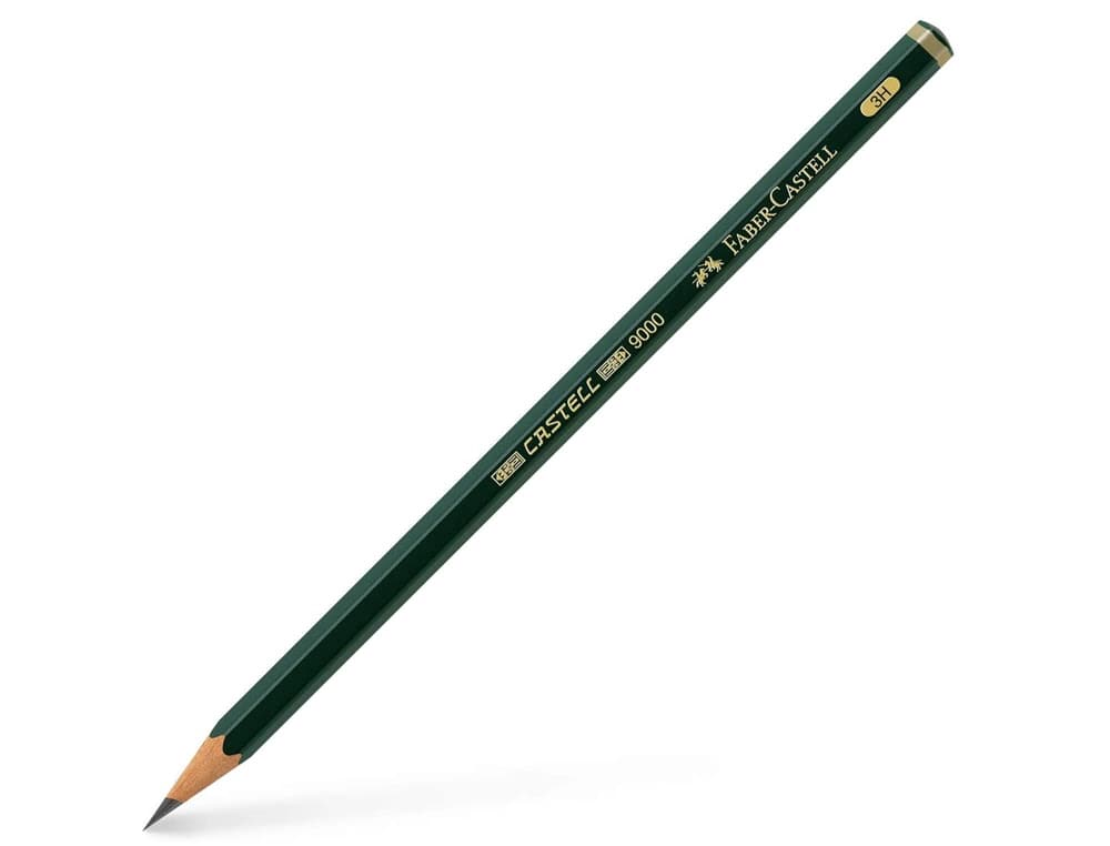 Lapices de grafito faber 9000 3h unidad