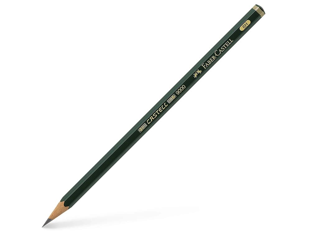 Lapices de grafito faber 9000 6h unidad