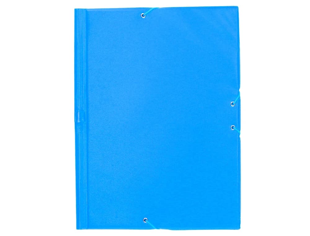 Carpeta liderpapel gomas tres solapas plastico folio