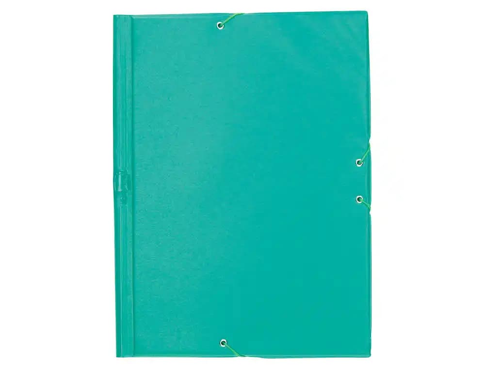 Carpeta liderpapel gomas tres solapas plastico folio