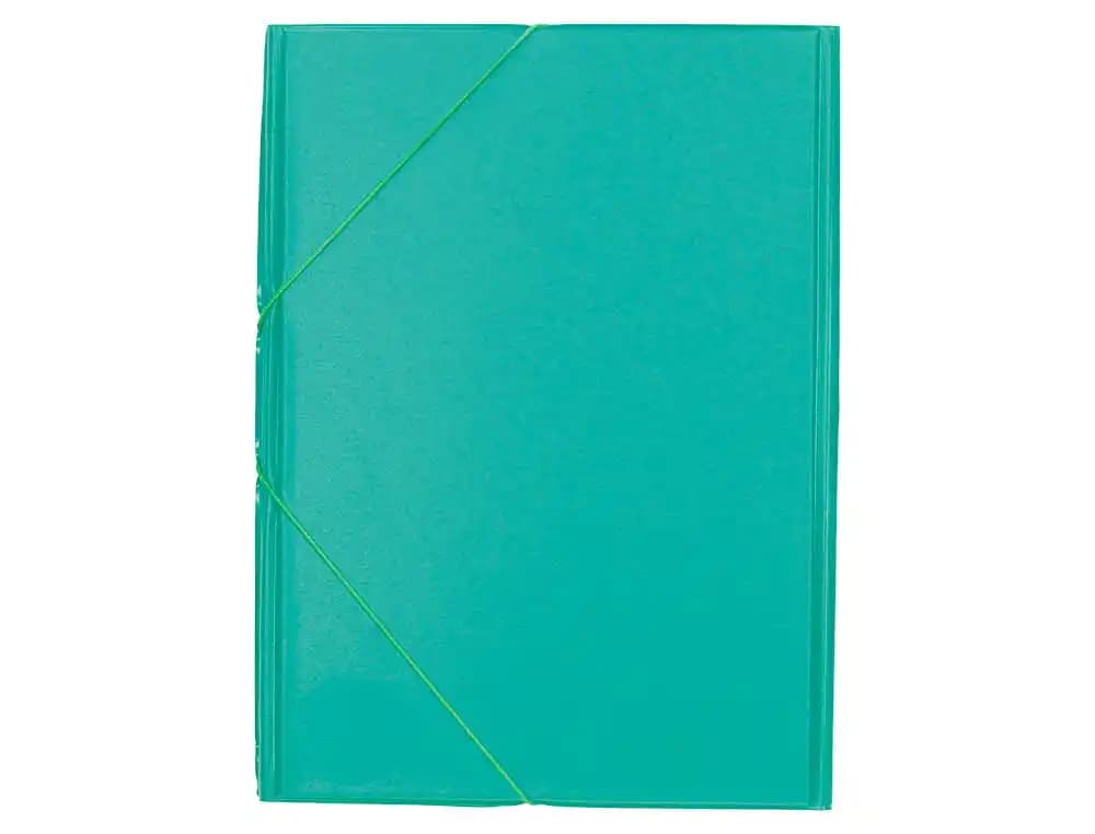 Carpeta liderpapel gomas tres solapas plastico folio