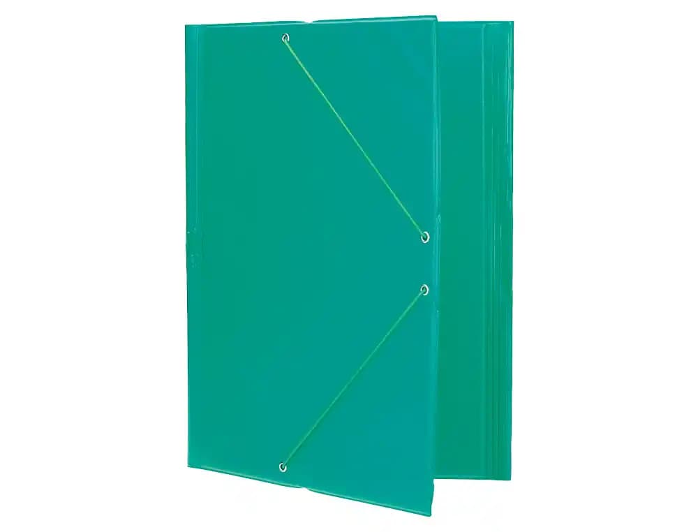 Carpeta liderpapel gomas tres solapas plastico folio