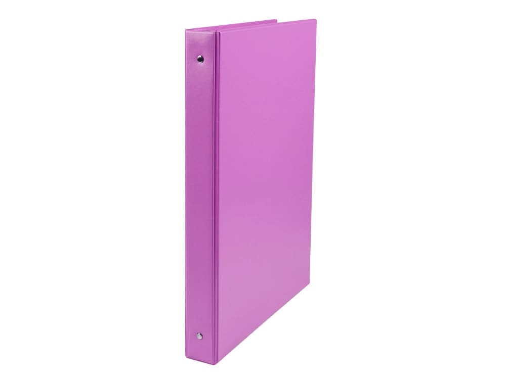 Carpeta Liderpapel de plástico tamaño folio con 4 anillas redondas de 25 mm – Lila