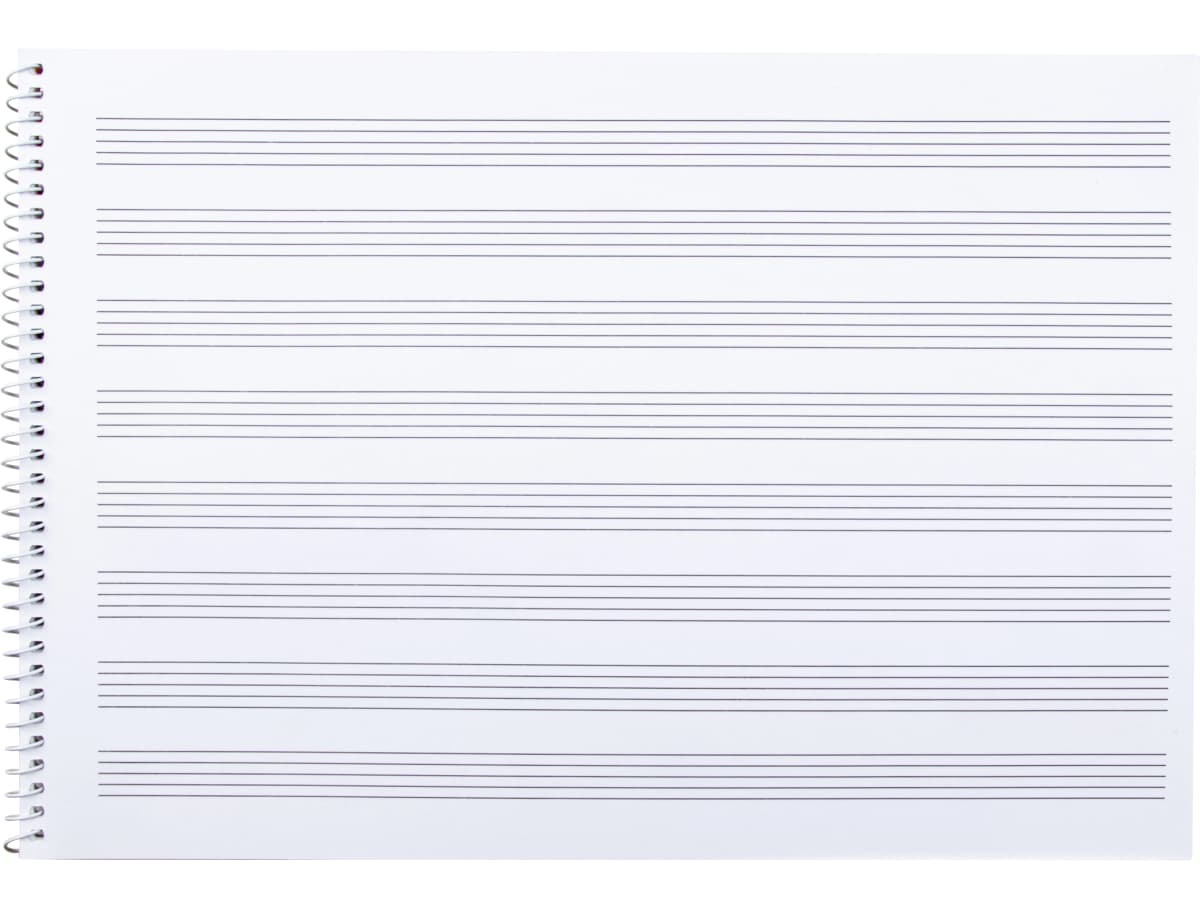 Bloc musica liderpapel pentagrama 3mm folio apaisado 20 hojas 100g/m2