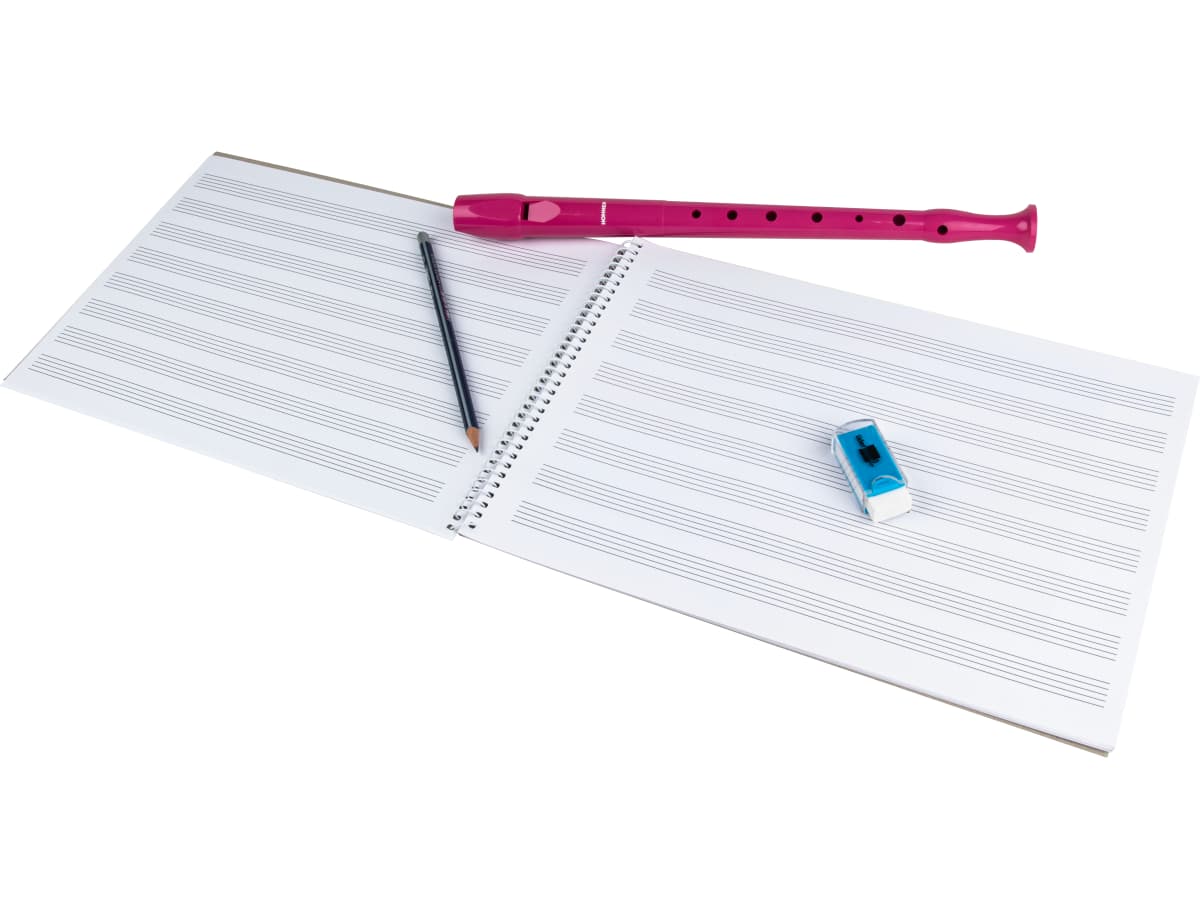 Bloc musica liderpapel pentagrama 3mm folio apaisado 20 hojas 100g/m2
