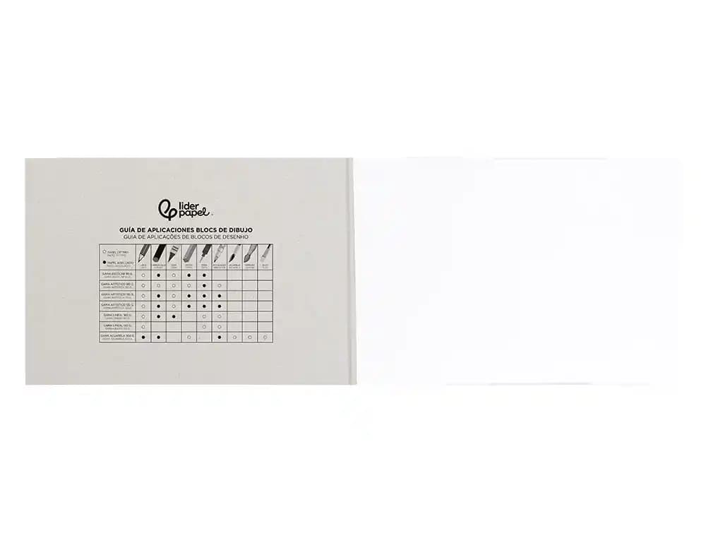 Bloc dibujo liderpapel artistico encolado 210x297 mm 30 hojas 120g/m2 sin recuadro