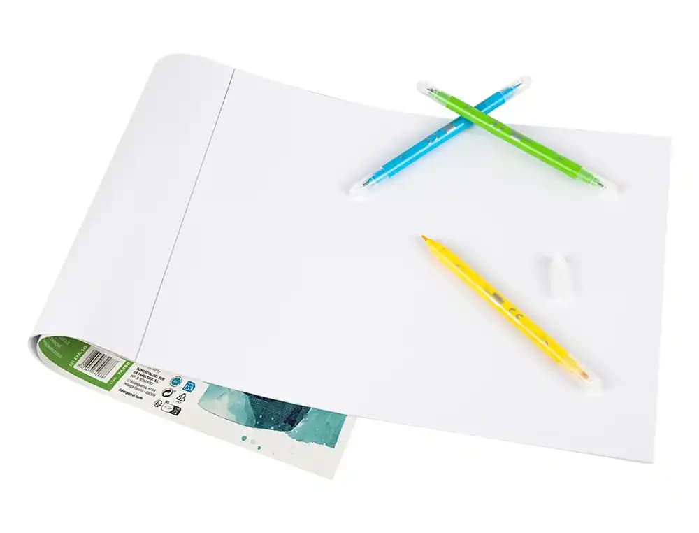 Bloc dibujo liderpapel artistico encolado 210x297 mm 30 hojas 120g/m2 sin recuadro