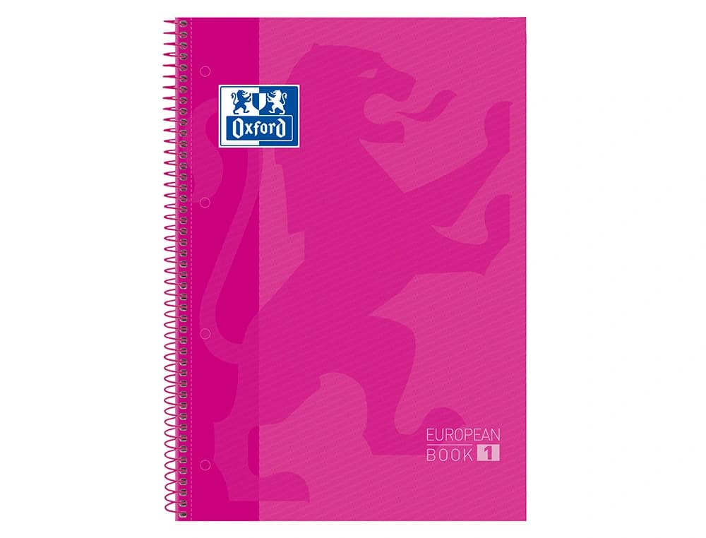 Bloc espiral oxford european book tapa extradura din a4 80 hojas cuadricula 5 mm