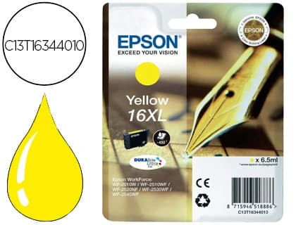 Epson Ink-jet epson 16xl wf2010w wf2510wf wf2520nf wf2530wf wf2540wf amarillo 450 pag