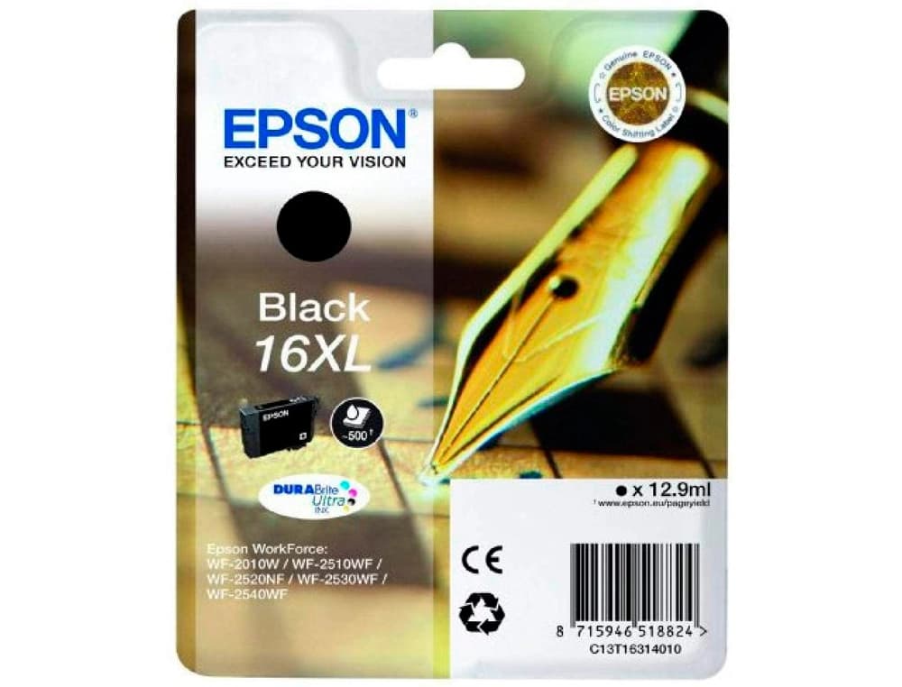 Ink-jet epson 16xl wf2010w wf2510wf wf2520nf wf2530wf wf2540wf negro 500 pag