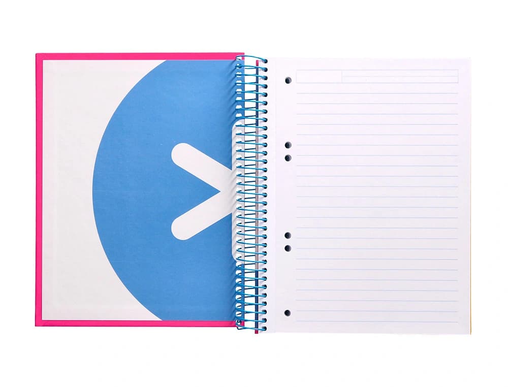Cuaderno espiral micro antartik tapa forrada 120h horizontal 5 bandas 6 taladros color