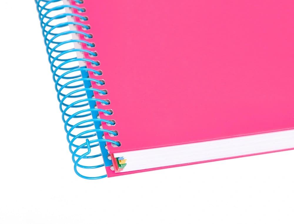 Cuaderno espiral a5 micro antartik tapa forrada120h 90 gr cuadro 5mm 5 bandas6 taladros