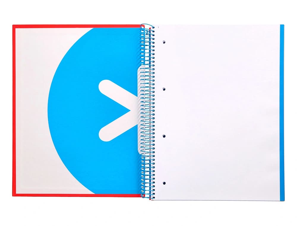 Cuaderno espiral a4 micro antartik tapa forrada 120h 90 gr liso con bandas 4 taladros