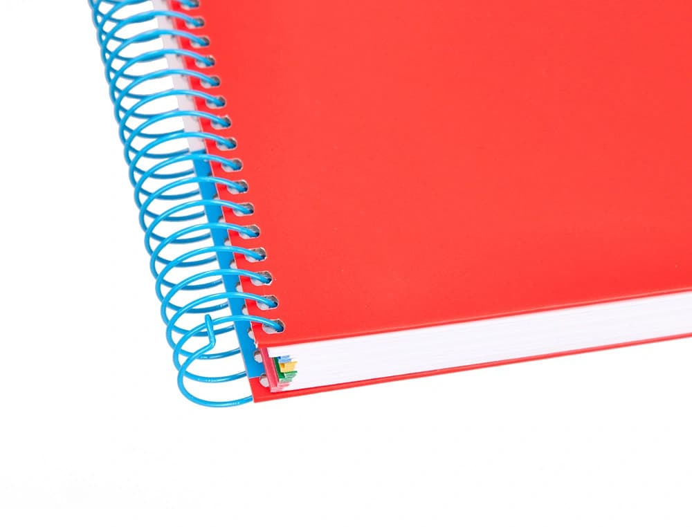 Cuaderno espiral a4 micro antartik tapa forrada 120h 90 gr liso con bandas 4 taladros