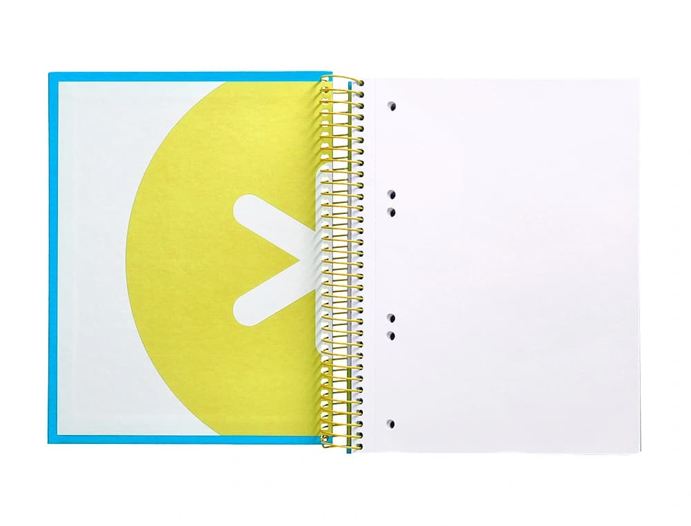 Cuaderno espiral a5 micro antartik tapa forrada 120h 90g liso con bandas 6 taladros