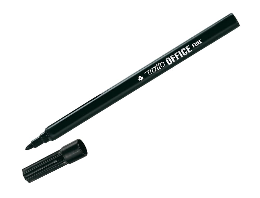 Rotulador Tratto Office Fine con punta de fibra, trazo de 0,7 mm – Negro