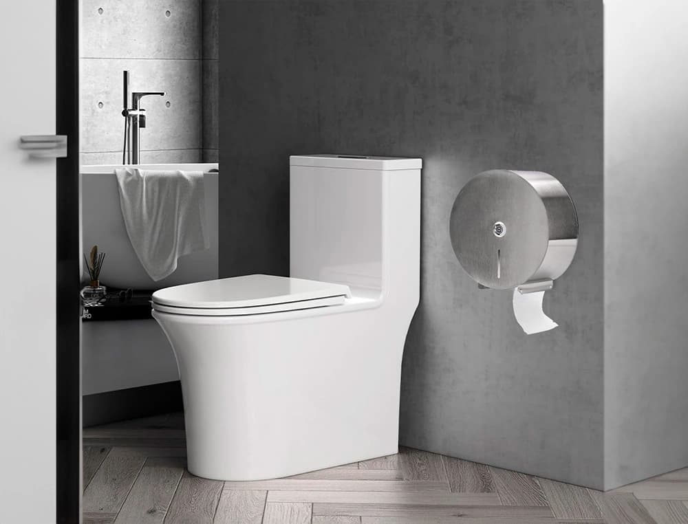 Dispensador q-connect de papel higienico jumbo acero inoxidable 115x254x265 mm