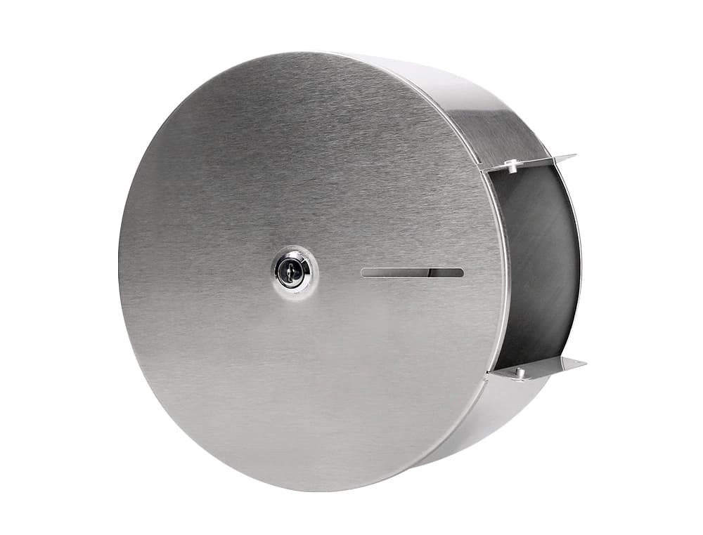 Dispensador q-connect de papel higienico jumbo acero inoxidable 115x254x265 mm