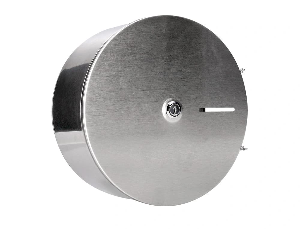 Dispensador q-connect de papel higienico jumbo acero inoxidable 115x254x265 mm