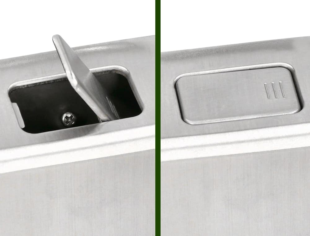 Dispensador manual q-connect de jabon 800 ml acero inoxidable 115x56x179mm