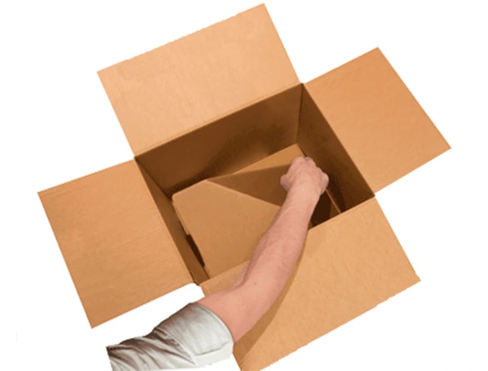 Caja para embalar q-connect americana con fondo automaticocarton canal simple 3 mm colorkraft 500x400x300 mm