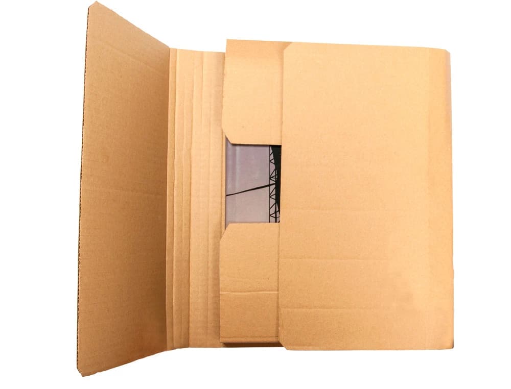 Caja para embalar libros q-connect carton reciclado canal simple 3 mm color kraft 300x240x60 mm