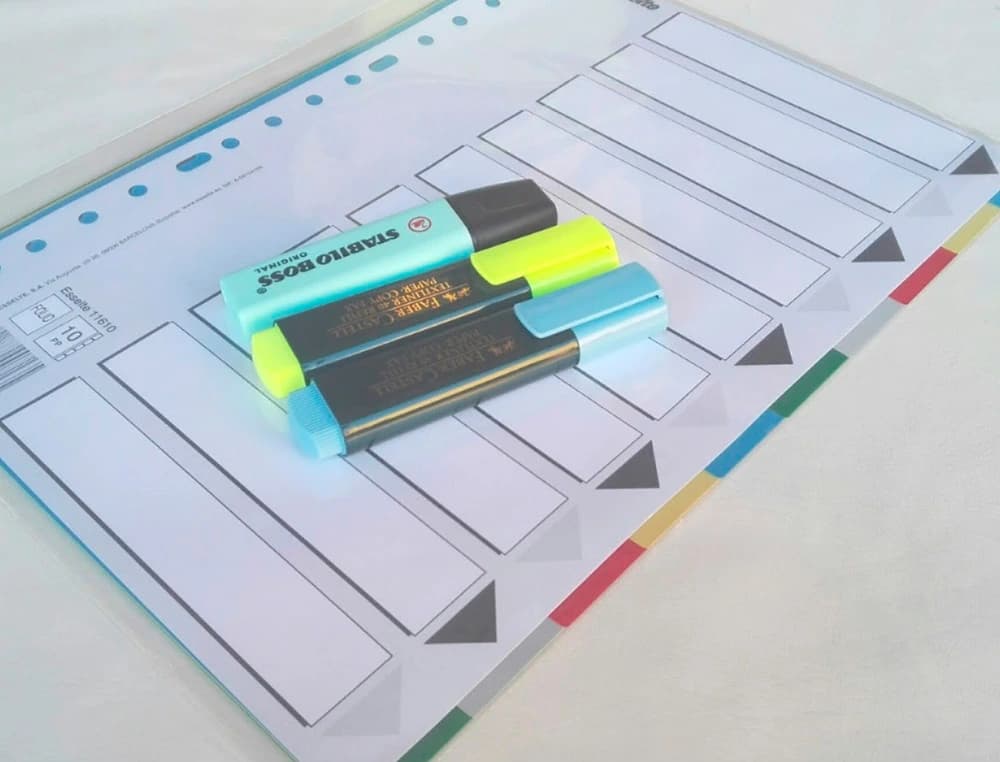 Separador esselte plastico juego de 10 separadores con 5 colores multitaladro