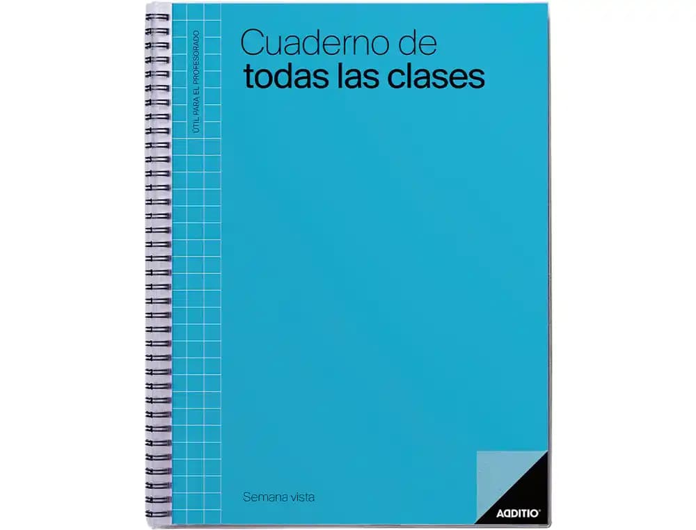 Cuaderno de todas las clases sv additio plan mensual del curso evaluacion continua y programacion semanal 22,5x31cm