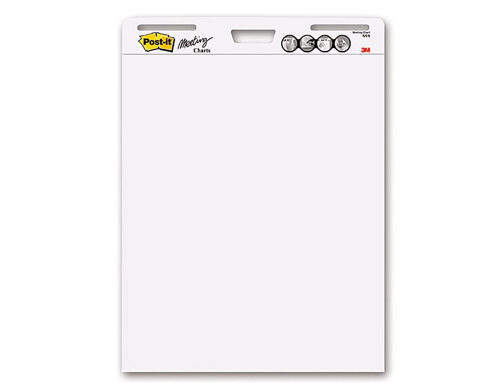 Bloc congreso post-it liso 775x635 mm 30 hojas 80g/m2 pack 2+1 gratis