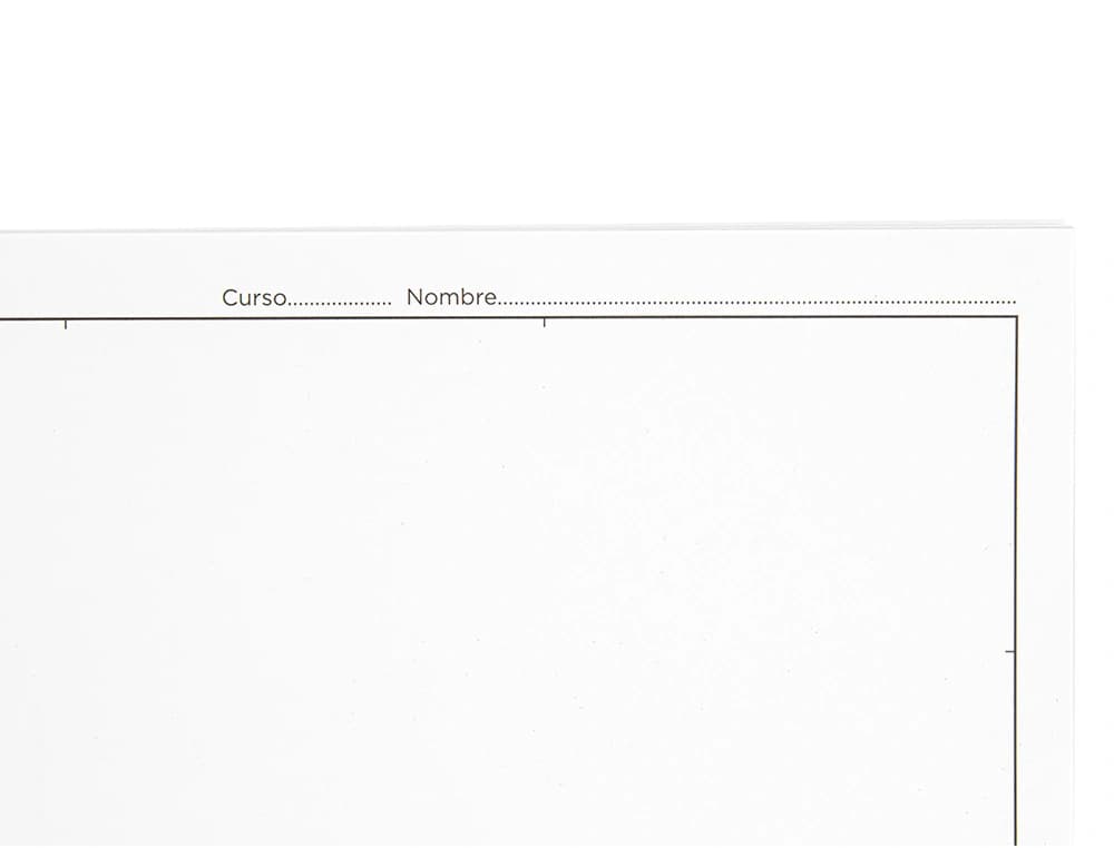 Bloc dibujo liderpapel lineal espiral 230x325mm 20 hojas 180 gr/m2 con recuadro perforado