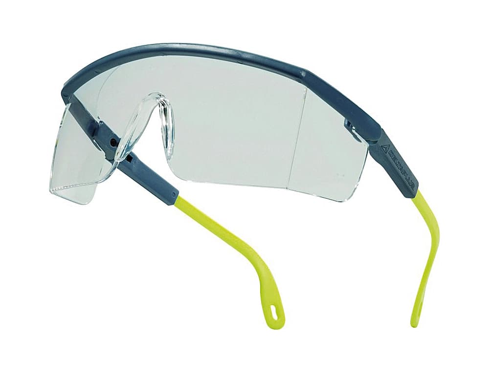 Gafas deltaplus de proteccion policarbonato monobloque incoloro color gris-amarilla uv400