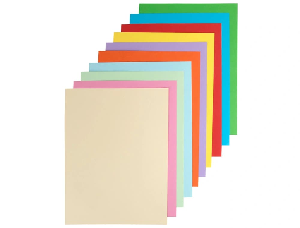 Bloc trabajos manuales liderpapel cartulina 240x315mm 10 hojas colores surtidos