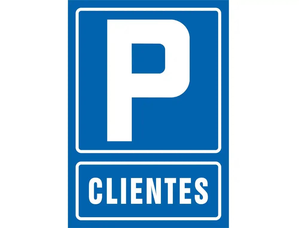 Syssa Pictograma Syssa señal de parking clientes en PVC 210x297 mm