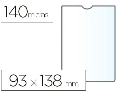 Esselte Funda portadocumento esselte plastico transparente q40 micras tamaño 93x138 mm