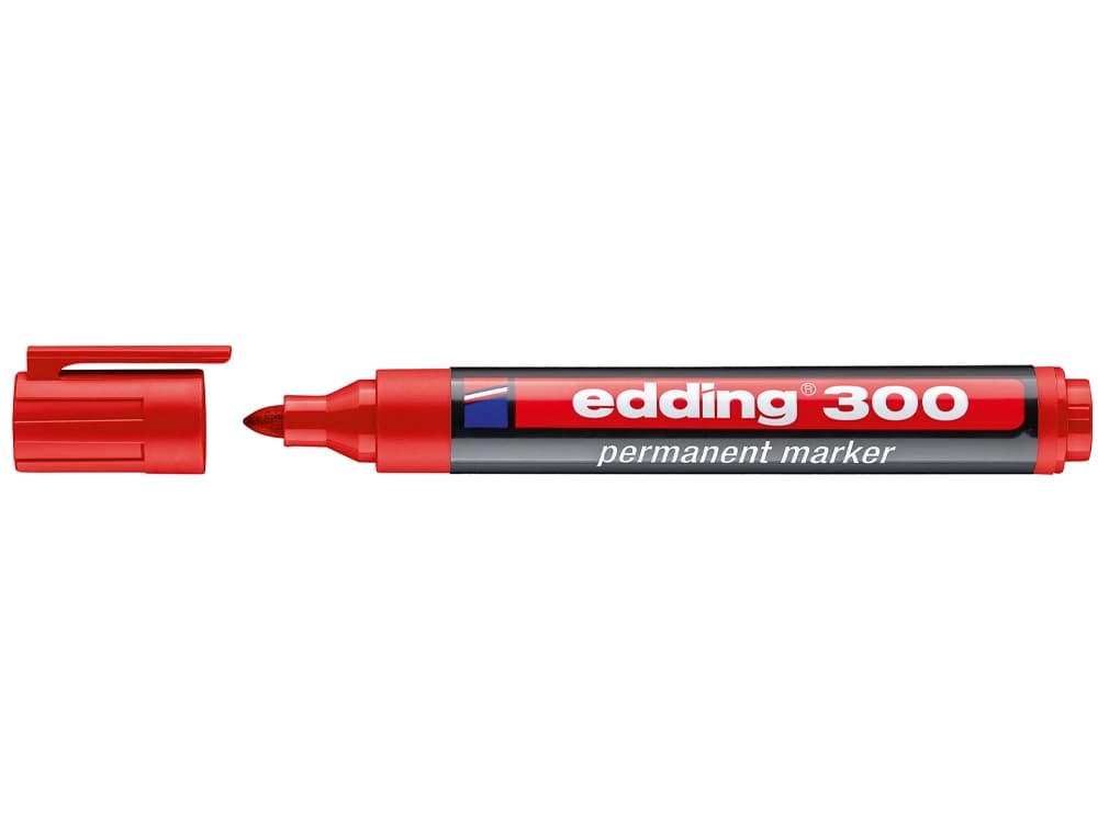 Rotulador edding marcador permanente 300 punta redonda 1,5-3 mm recargable