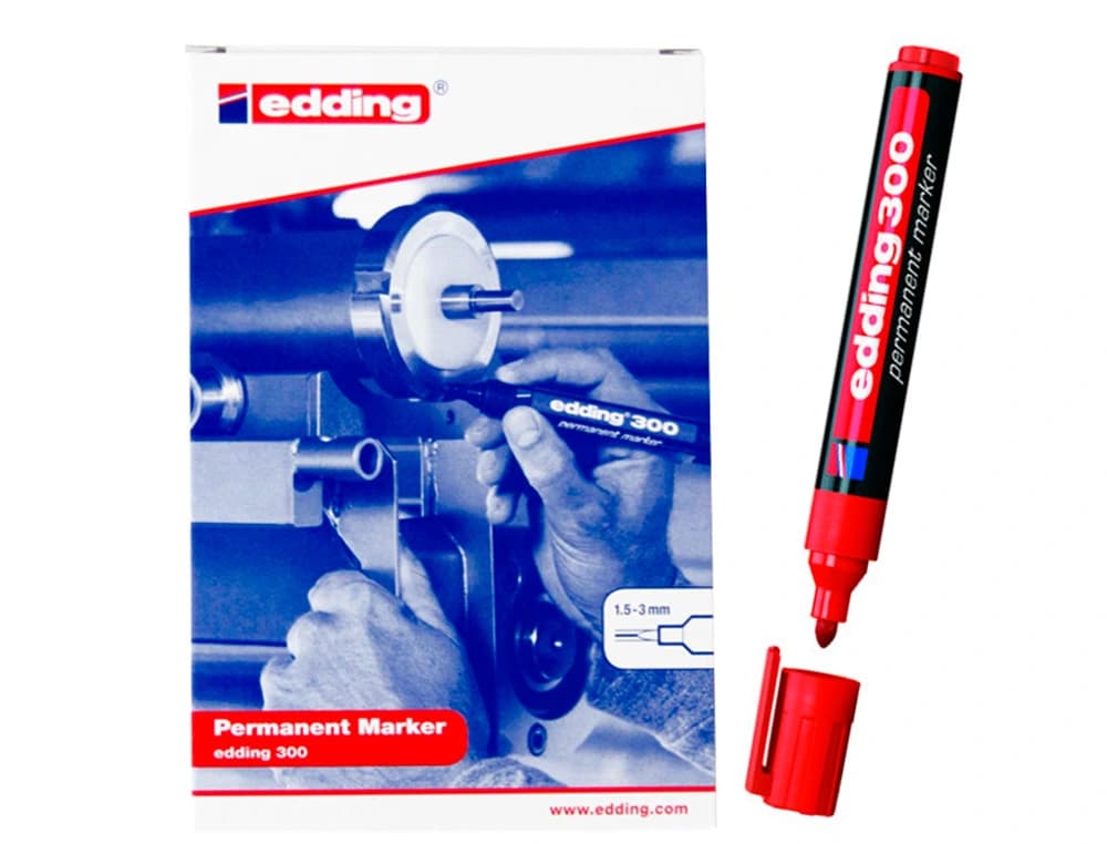 Rotulador edding marcador permanente 300 punta redonda 1,5-3 mm recargable