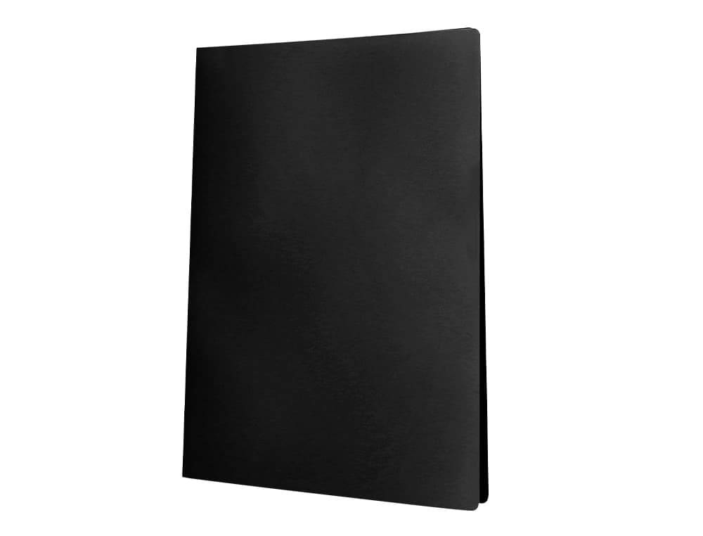 Carpeta liderpapel escaparate 20 fundas pvc folio negro