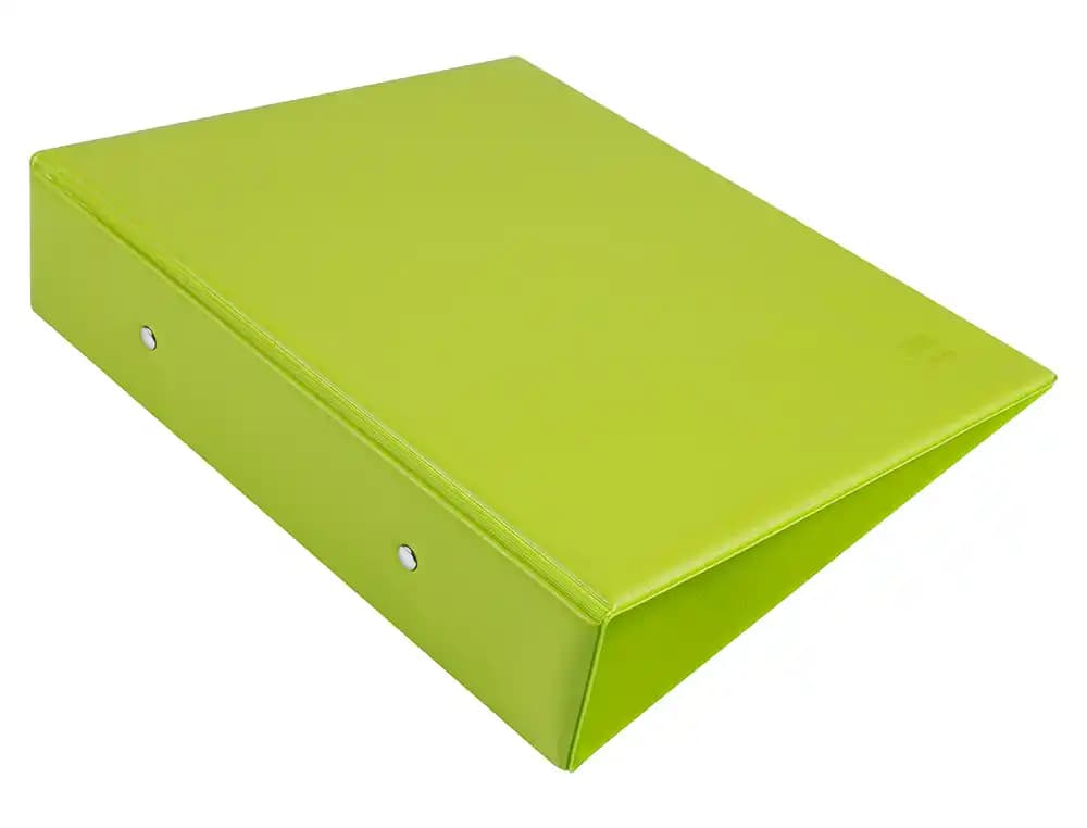 Carpeta Liderpapel A5 de cartón forrado de PVC con 2 anillas redondas de 40 mm – Verde pistacho