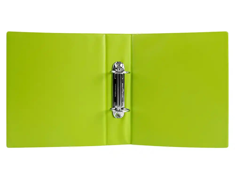 Carpeta Liderpapel A5 de cartón forrado de PVC con 2 anillas redondas de 40 mm – Verde pistacho
