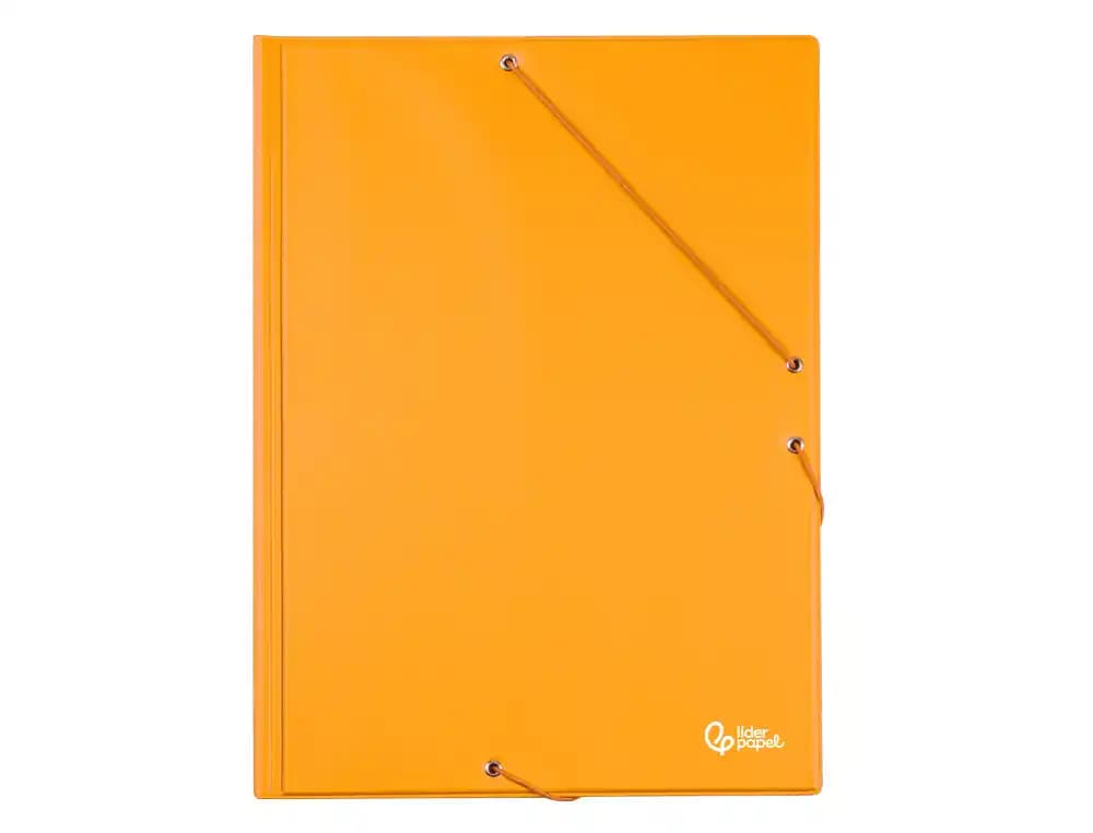 Carpeta liderpapel gomas tres solapas carton forrado pvc folio