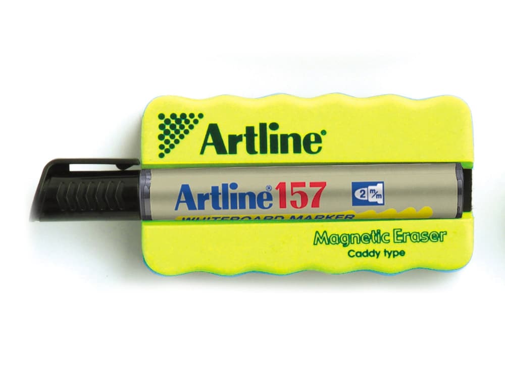 Borrador artline pizarra blanca magnetico con rotulador ek-157 negro