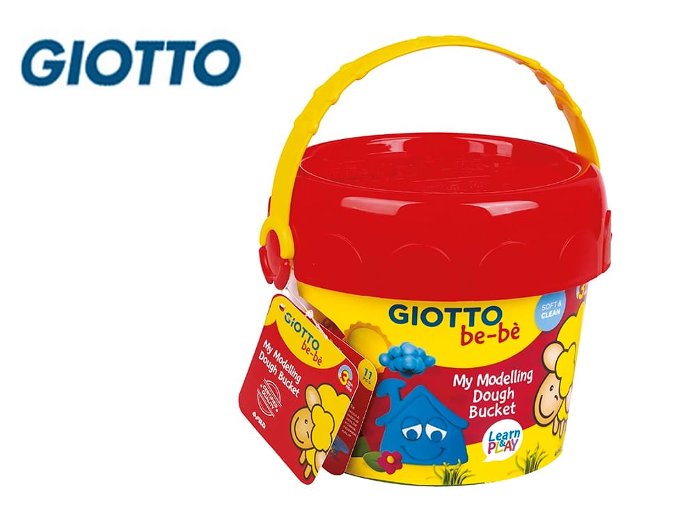 Giotto Cubo maxi Giotto bebè con 5 botes de pasta para modelar de 100 g y accesorios