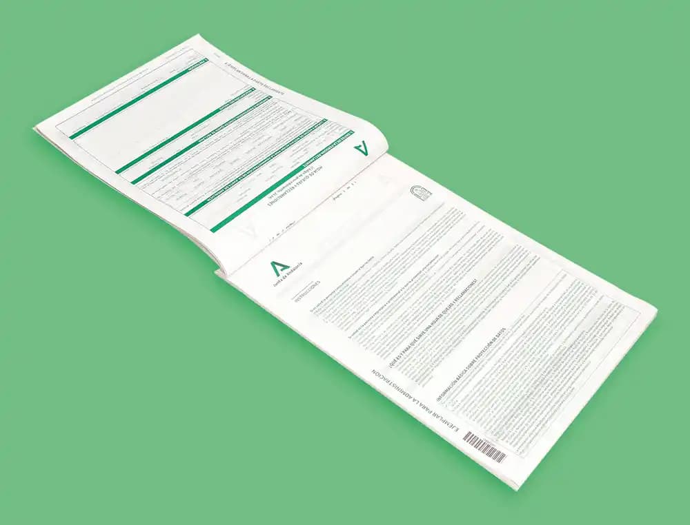 Libro liderpapel hojas de reclamaciones junta de andalucia din a4 24 juegos original + 2 copias