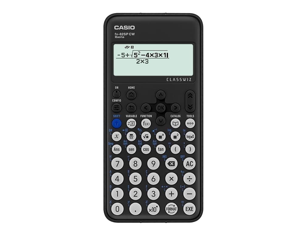 Calculadora casio fx-82sp cw iberia classwiz cientifica + 300 funciones 9 memorias con tapa