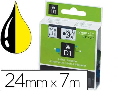 Dymo Cinta dymo 1000 negro-amarillo 24 mm x 7 m d1