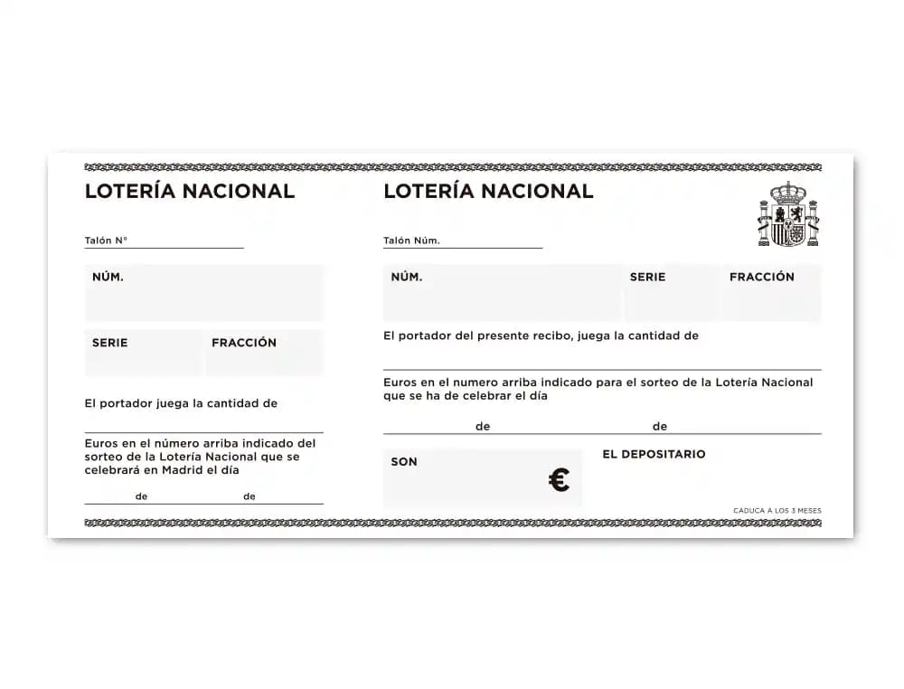 Talonario liderpapel loteria tres en folio 111
