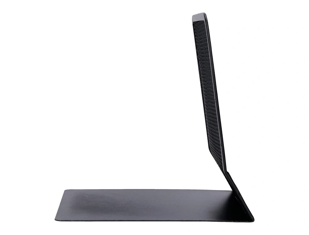 Apoyalibros metalico q-connect kf15098 rejilla negro juego 165x152x135 mm